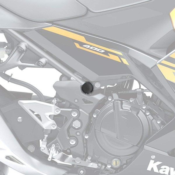Pyramid Plastics Pyramid frame end caps | matte black | kawasaki ninja 500 2024>current